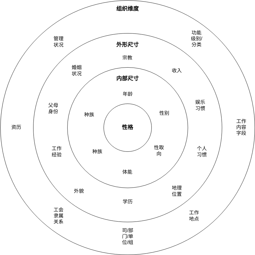 四层人格维度 (圆圈图 Example)