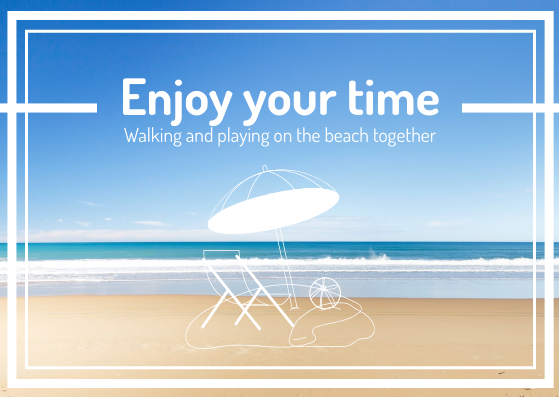 Postcard template: Relax On Beach Postcard (Created by Visual Paradigm Online's Postcard maker)
