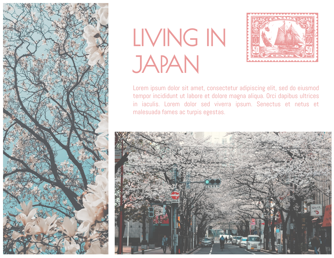 旅行照相簿 模板。 Travel To Japan Photo Book (由 Visual Paradigm Online 的旅行照相簿軟件製作)