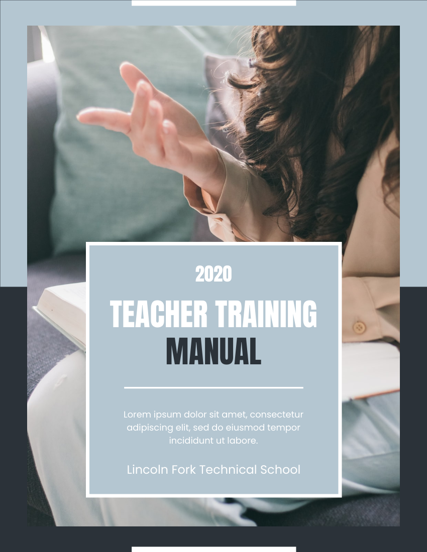 培訓手冊 模板。 Teaching Training Manual (由 Visual Paradigm Online 的培訓手冊軟件製作)