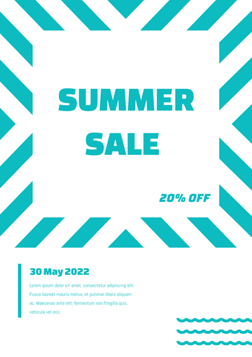 Editable flyers template:Summer sale flyer