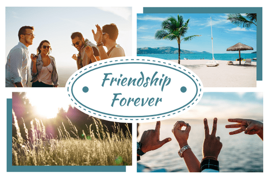 Greeting Card template: Friendship Forever Greeting Card (Created by Visual Paradigm Online's Greeting Card maker)