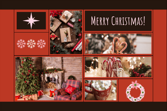 Greeting Card template: Christmas Collage Greeting Card (Created by InfoART's  marker)