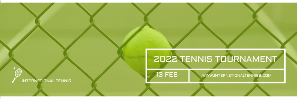 Editable emailheaders template:Green Tennis Photo Tennis Tournament Email Header