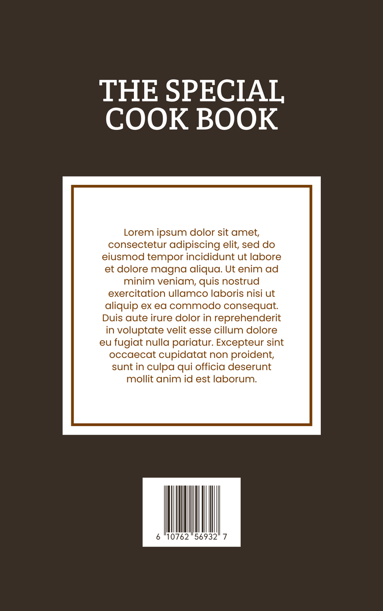 Book Cover template: The Special Cook Book Baking Book Cover (Created by Visual Paradigm Online's Book Cover maker)