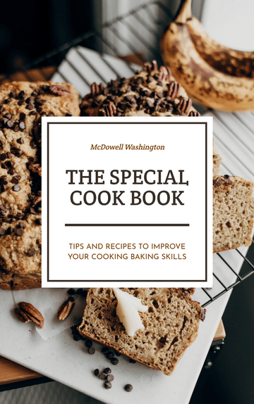 Editable bookcovers template:The Special Cook Book Baking Book Cover