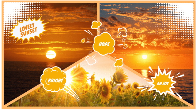 Comic Strips template: Lovely Sunset Comic Strip (Created by Visual Paradigm Online's Comic Strips maker)