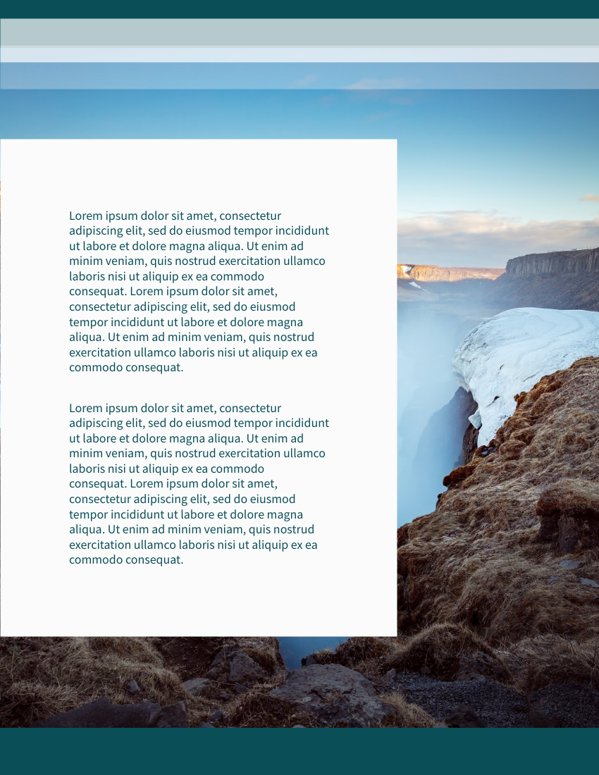 小冊子 模板。 Nature Explorer Booklet (由 Visual Paradigm Online 的小冊子軟件製作)