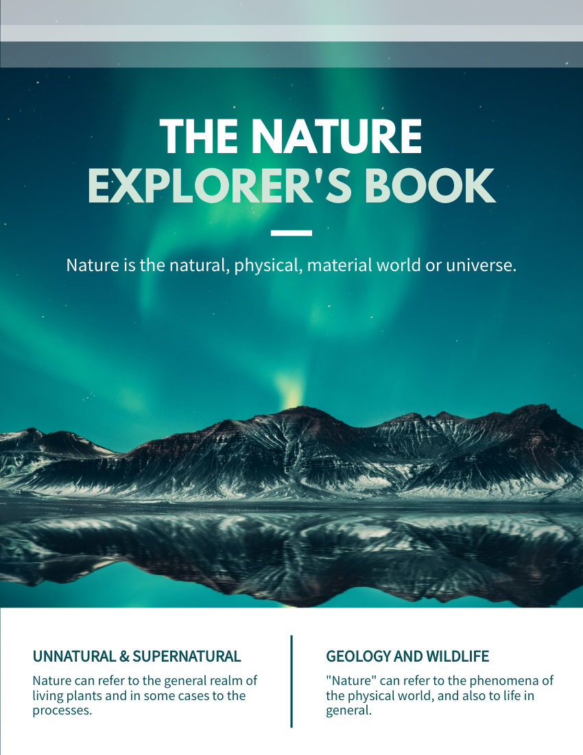 Nature Explorer Booklet