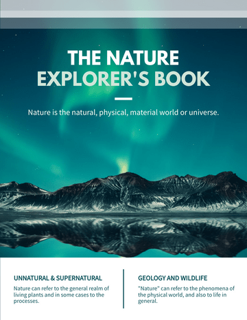 Booklets template: Nature Explorer Booklet (Created by InfoART's Booklets marker)
