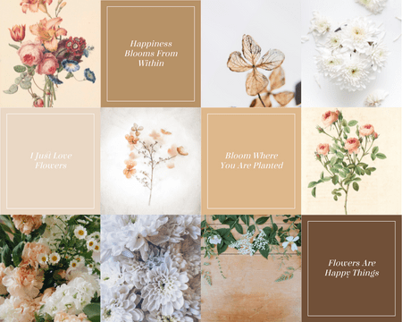 Mood Board template: Flowers Blooming Mood Board (Created by Visual Paradigm Online's Mood Board maker)