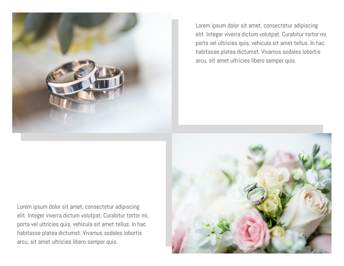 婚禮照相簿 模板。 Wedding Ceremony Photo Book (由 Visual Paradigm Online 的婚禮照相簿軟件製作)