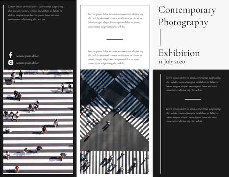 Editable brochures template:Photography Exhibition Brochure