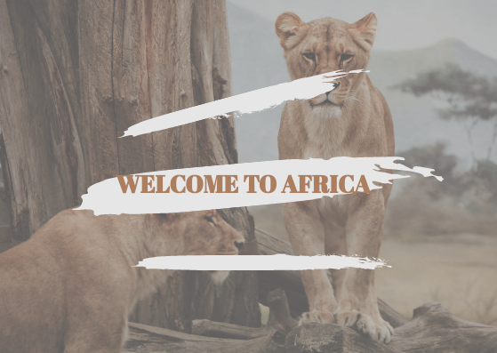 Postcard template: africa postcard (Created by InfoART's Postcard maker)