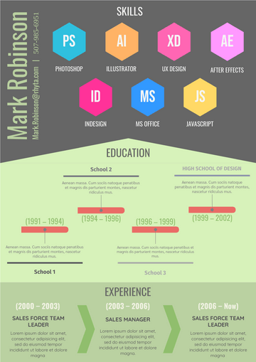 Resume template: Creative Resume (Created by Visual Paradigm Online's Resume maker)