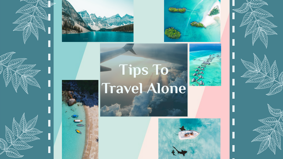 YouTube 縮圖 模板。 Tips To Travel Alone YouTube Thumbnail (由 Visual Paradigm Online 的YouTube 縮圖軟件製作)
