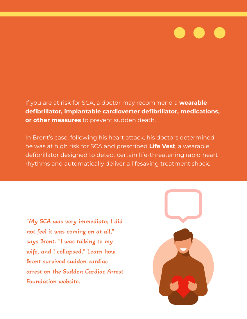 Booklet template: 3 Facts about Sudden Cardiac Arrest Could Help Save a Life (Created by Visual Paradigm Online's Booklet maker)