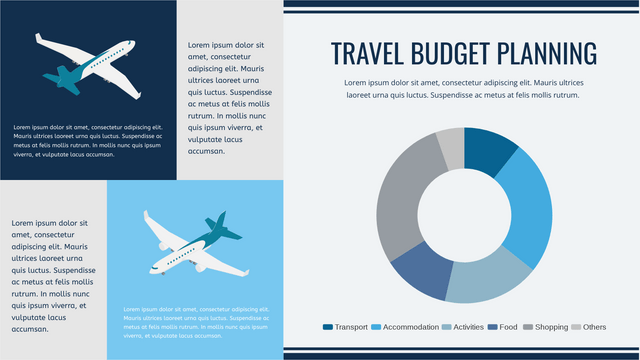Travel Budget Planning Doughnut Chart