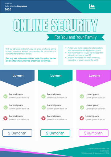Editable flyers template:Online Security Service Plan Flyer