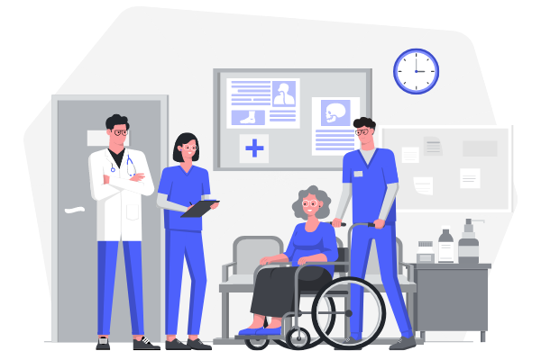 Healthcare Illustration template: Hospital Illustration (Created by Scenarios's Healthcare Illustration maker)