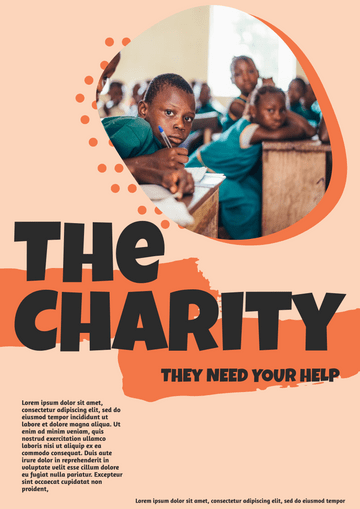 Editable posters template:The Charity Poster