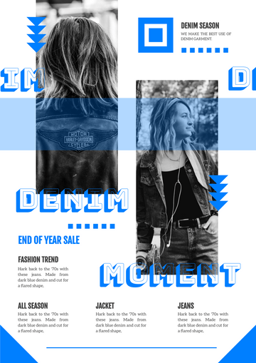 Poster template: Demin End Of Year Sale Poster (Created by Visual Paradigm Online's Poster maker)