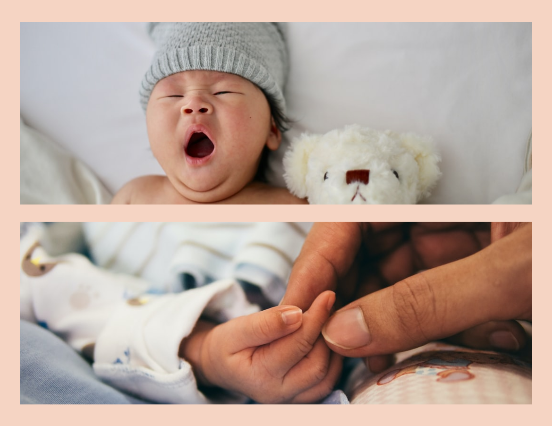嬰兒照相簿 模板。 Colorful Welcome Baby Photo Book (由 Visual Paradigm Online 的嬰兒照相簿軟件製作)