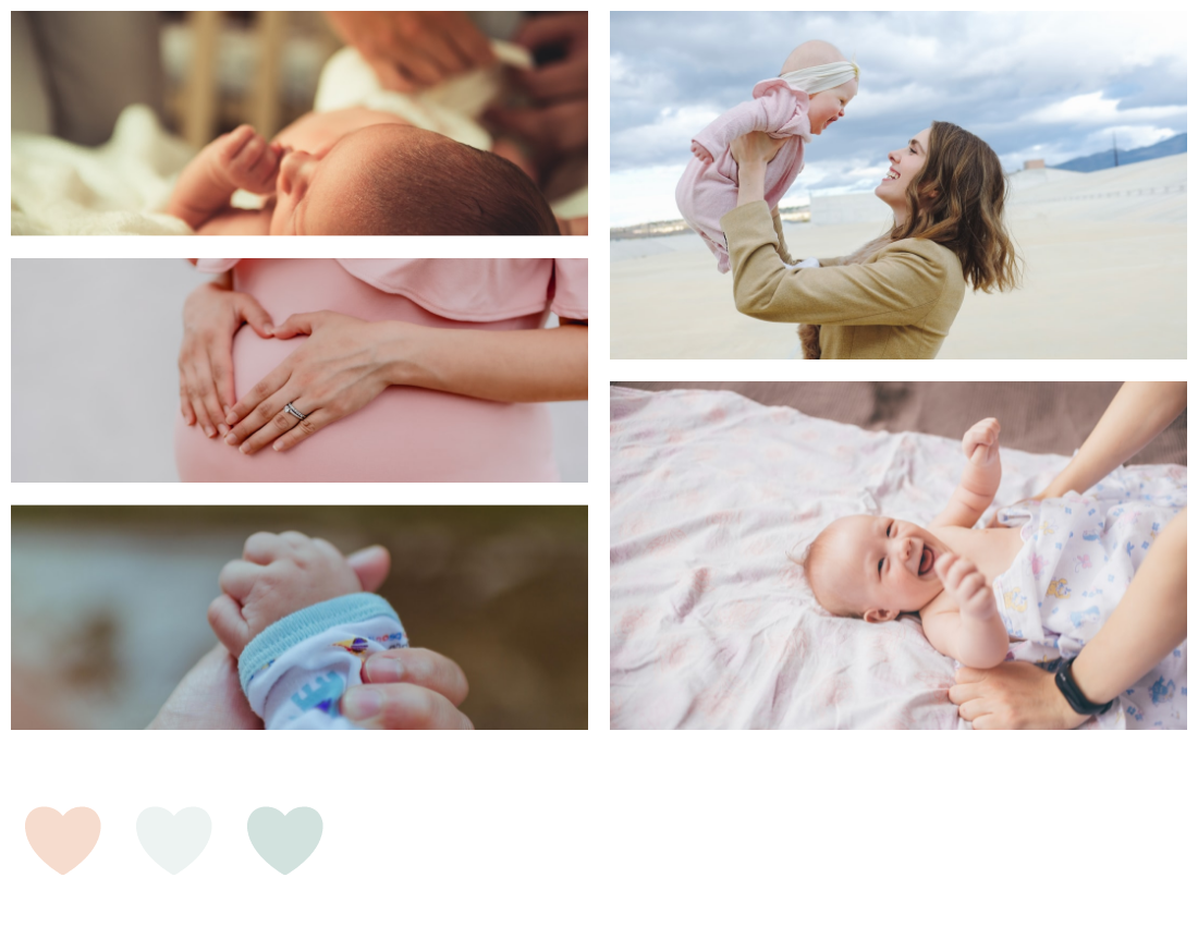 嬰兒照相簿 模板。 Colorful Welcome Baby Photo Book (由 Visual Paradigm Online 的嬰兒照相簿軟件製作)