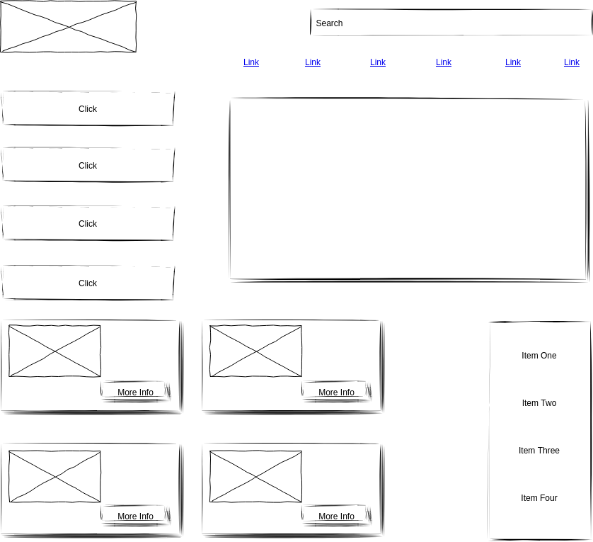 Wired UI Diagram template: Homepage Layout Wired UI (Created by Diagrams's Wired UI Diagram maker)