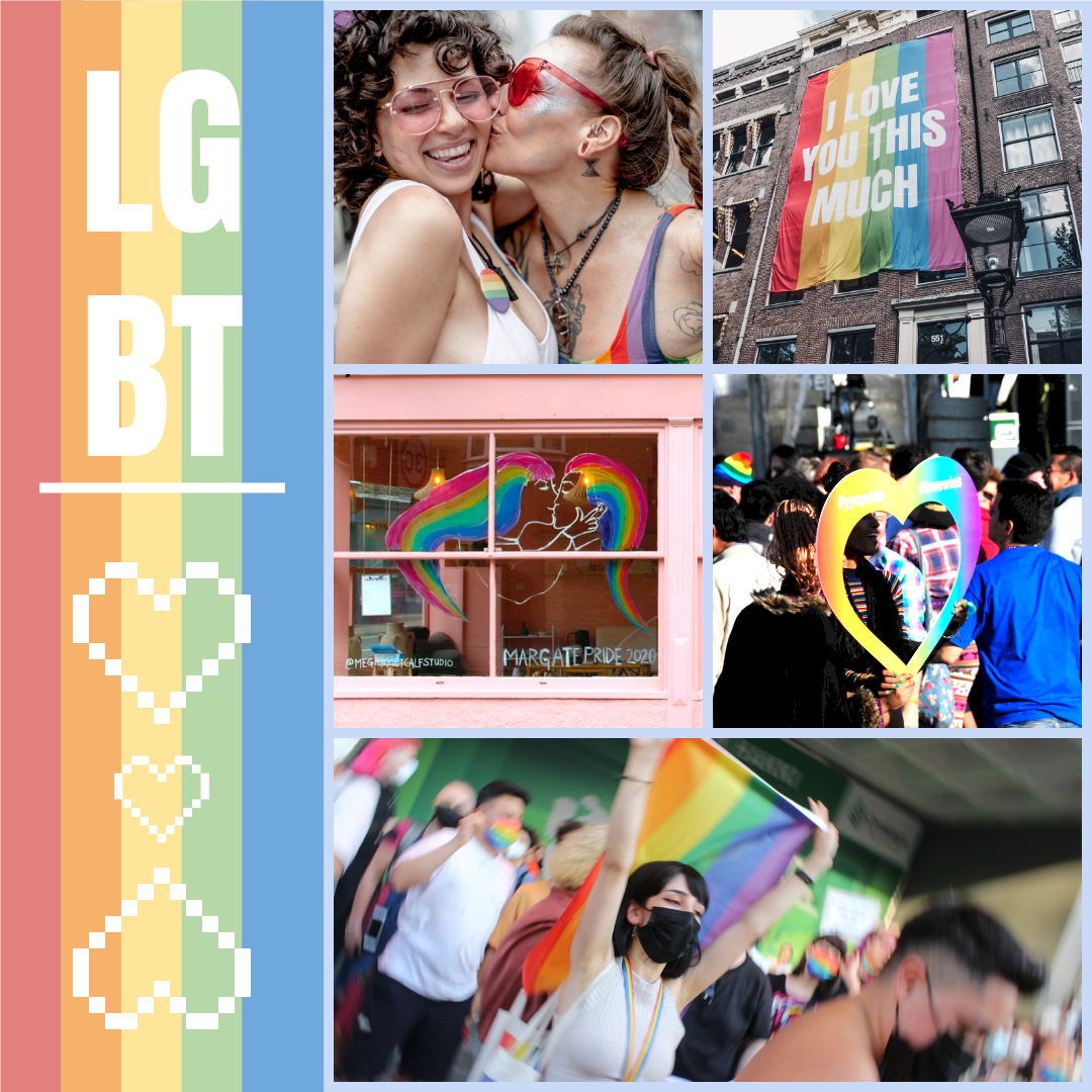 Photo Collage 模板。LGBT 庆典照片拼贴画 (由 Visual Paradigm Online 的Photo Collage软件制作)