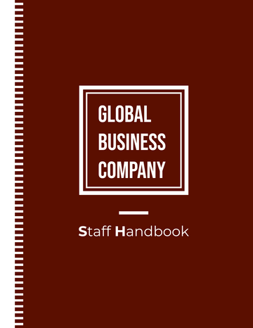 员工手册 模板。Simple Business Company Employee Handbook (由 Visual Paradigm Online 的员工手册软件制作)
