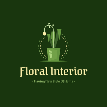 Editable logos template:Floral Logo Generated For Interior Design