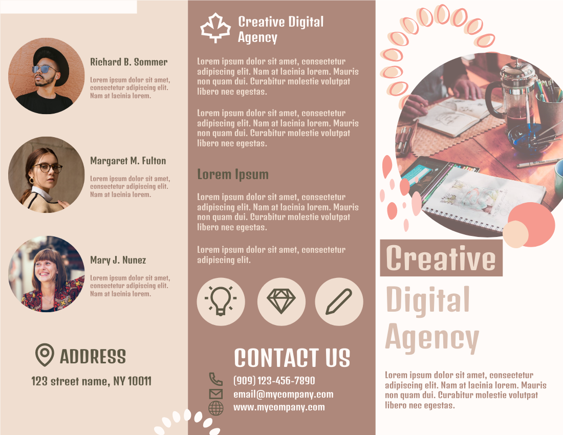 Brochure template: Creative Digital Agency Brochure (Created by Visual Paradigm Online's Brochure maker)