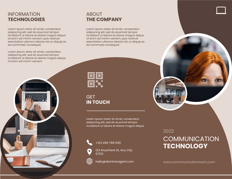 Brochures template: Communication Technology Company Brochure (Created by Visual Paradigm Online's Brochures maker)