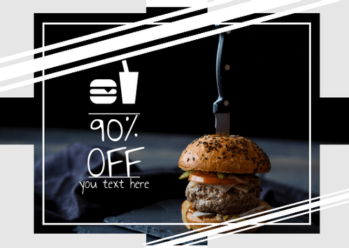 Burger 90% off