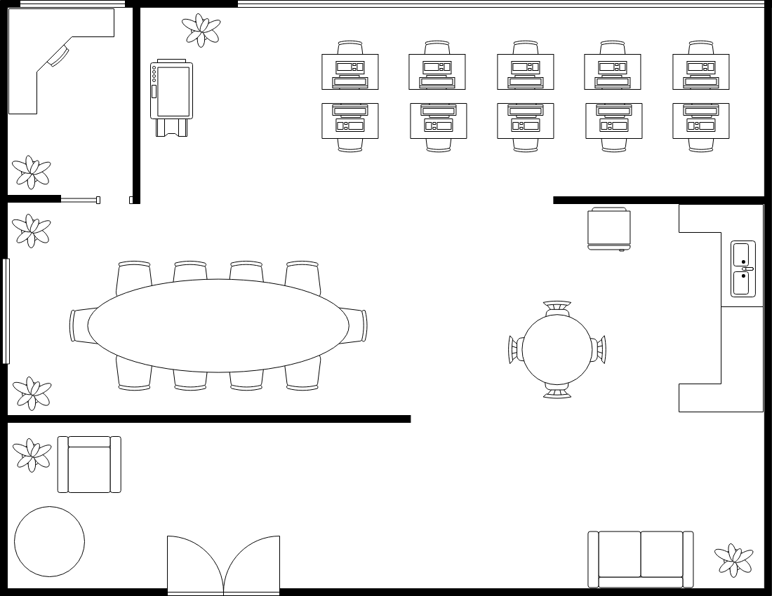 Floor Plan template: Small Office Floor Plan (Created by Visual Paradigm Online's Floor Plan maker)