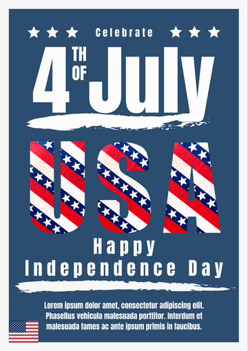 Editable posters template:Happy Independence Day Celebration Poster
