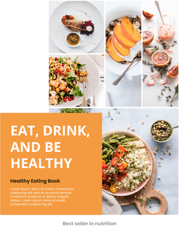  模板。 Healthy Eating Booklet (由 Visual Paradigm Online 的軟件製作)