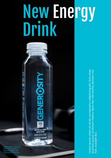Flyer template: New Energy Drink Flyer (Created by Visual Paradigm Online's Flyer maker)