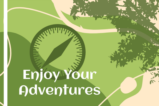 Greeting Card template: Enjoy Your Adventures Greeting Card (Created by Visual Paradigm Online's Greeting Card maker)