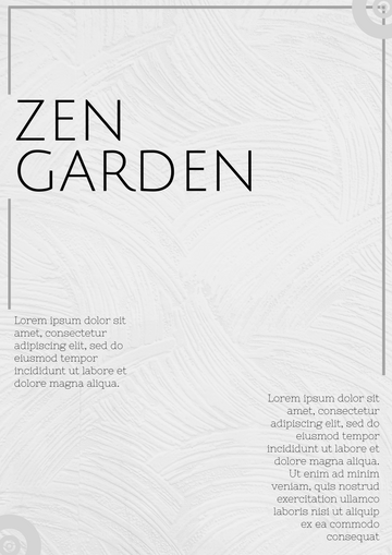 Posters template: Zen Garden Poster (Created by Visual Paradigm Online's Posters maker)