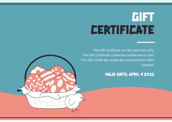 Gift Card template: Pink And Blue Easter Egg Sale Gift Card (Created by InfoART's Gift Card maker)