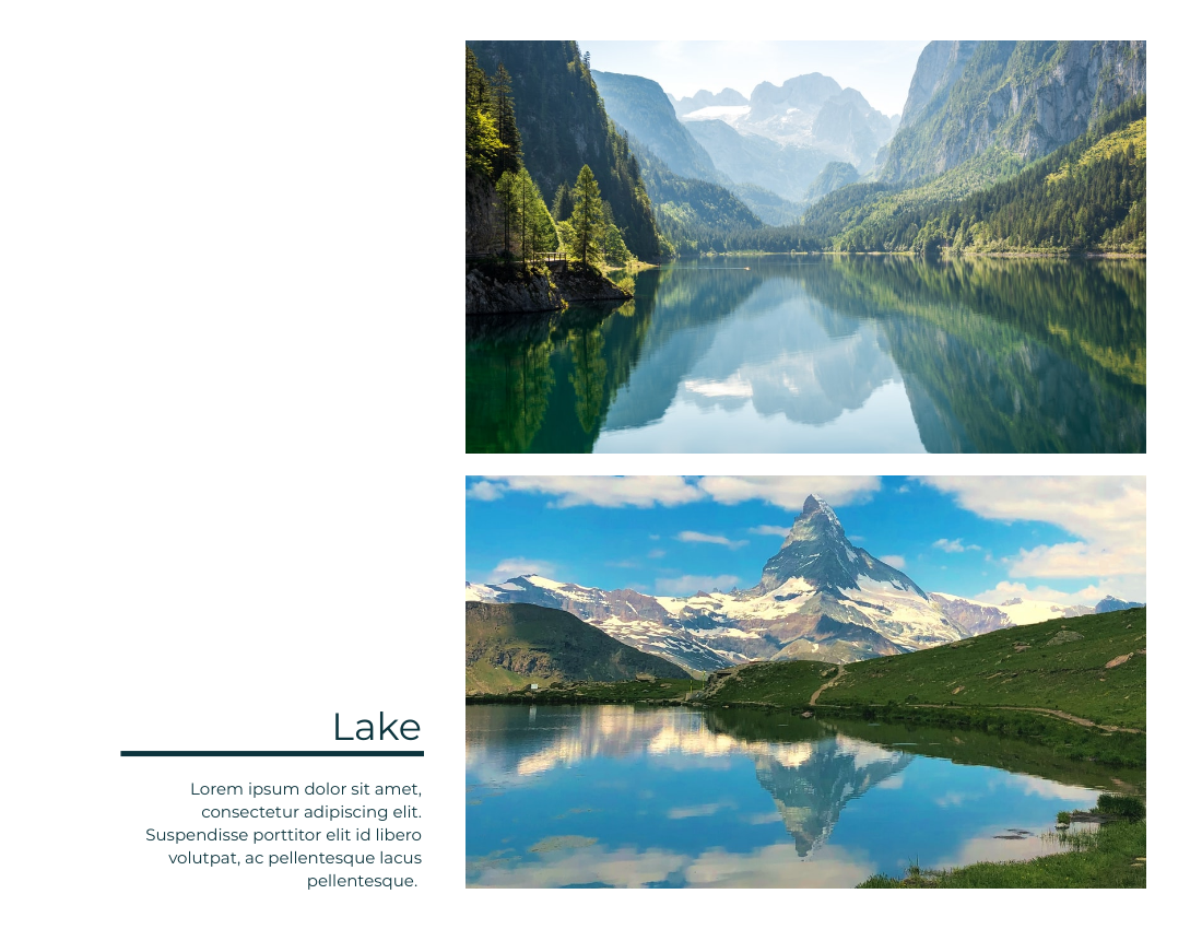 旅行照相簿 模板。Mountain Travel Photo Book (由 Visual Paradigm Online 的旅行照相簿软件制作)