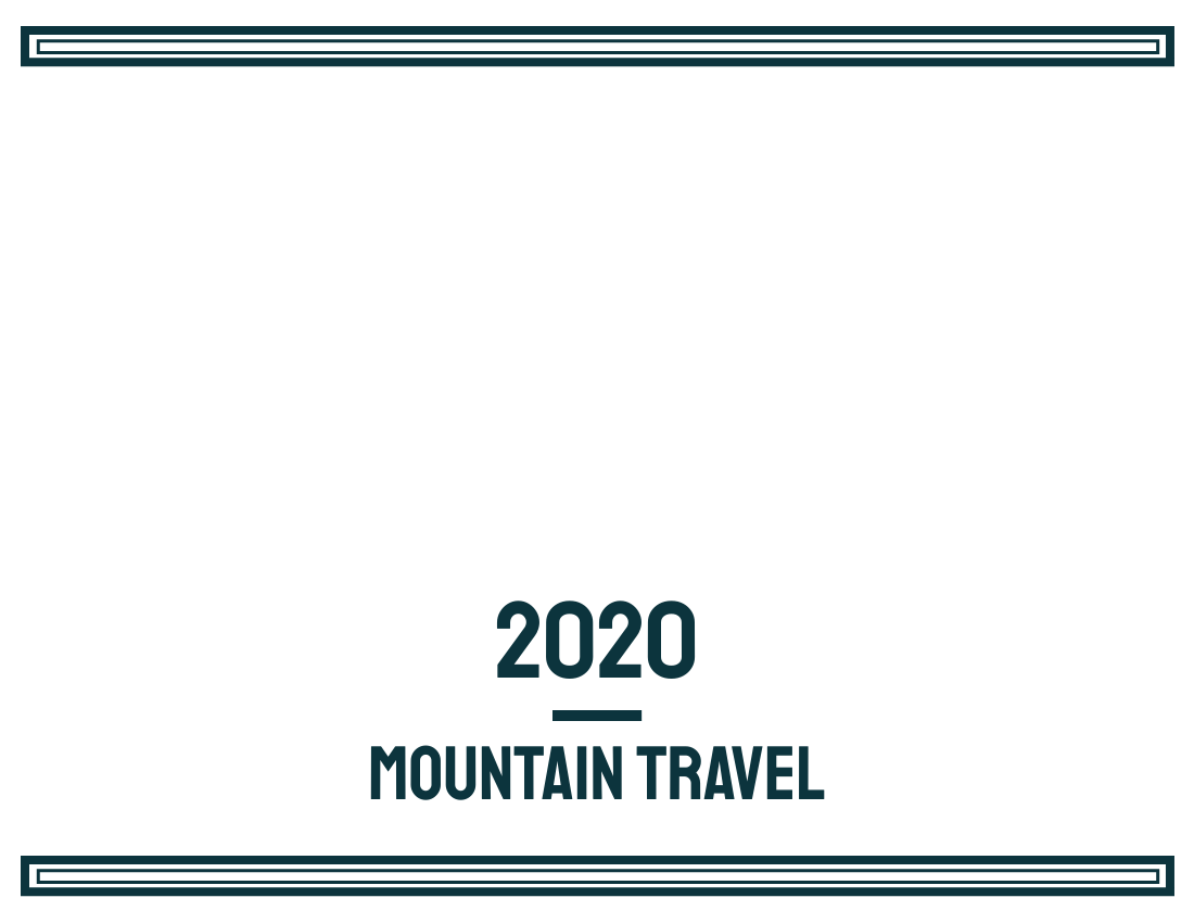 旅行照相簿 模板。Mountain Travel Photo Book (由 Visual Paradigm Online 的旅行照相簿软件制作)