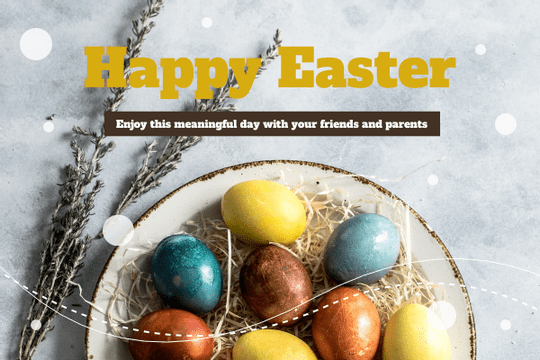 Editable greetingcards template:Photography Happy Easter Greeting Card