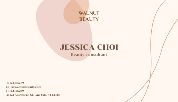 Business Card template: Walnut Beauty Business Cards (Created by Visual Paradigm Online's Business Card maker)