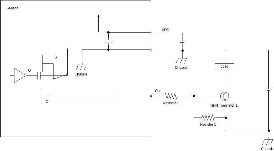 Wiring Diagram template: Motion Sensor (Created by Visual Paradigm Online's Wiring Diagram maker)