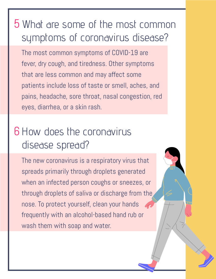 小冊子 模板。 Coronaviruses ​Public Information Booklet (由 Visual Paradigm Online 的小冊子軟件製作)