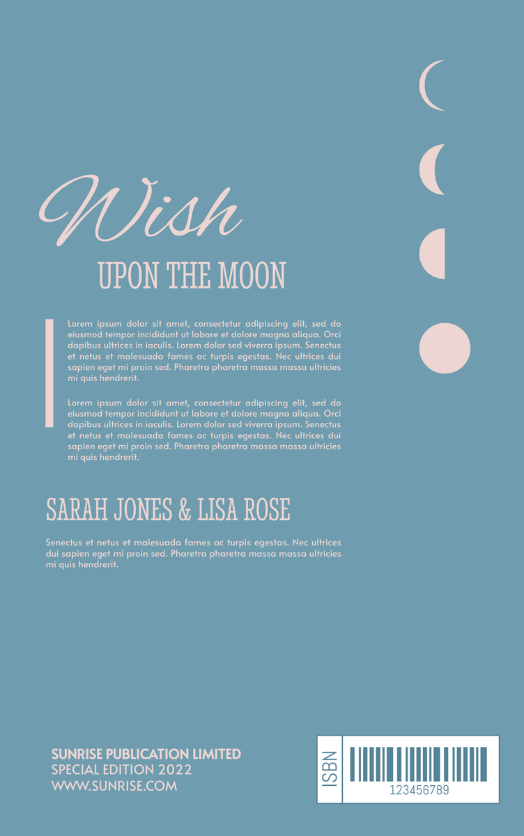 Book Cover template: Mythical Moon Gaze Book Cover (Created by Visual Paradigm Online's Book Cover maker)