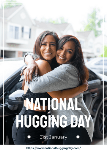 Editable posters template:National Hugging Day Poster